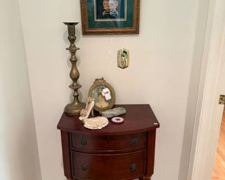 Wooden Hallway Table, Candle Holder, Wall Decor