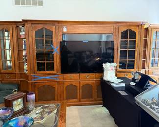 Wood and Glass Display/ Entertainment Cabinet