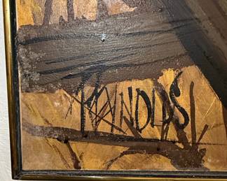 Reynolds Signed Wildlife Landscape Oil Painting