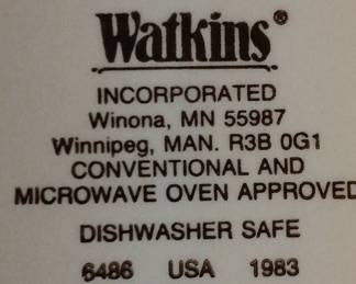 Watkins Recipe Pie Plates (Set of 6) - Various Recipes