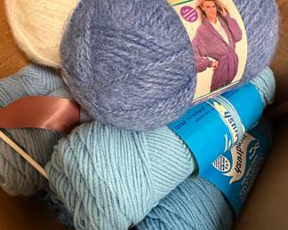 Reader's Digest Needlework Lot with Yarn and Tools