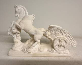 Greek Chariot and Horses Figurine