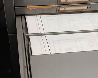 Hamilton Style Steel Blueprint Flat File Cabinet