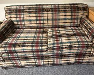 La-Z-Boy Plaid Upholstered Loveseat