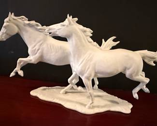 Kaiser Bisque Porcelain Running Horses