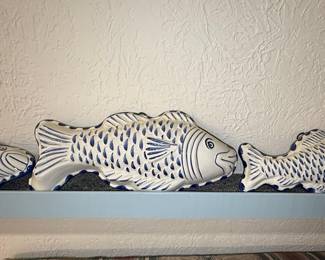 ABC Ceramiche Bassano Italian Fish Wall Plaques