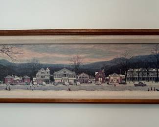 Norman Rockwell Stockbridge Main Street at Christmas Print
