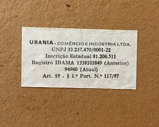 Brazilian Framed Butterfly Specimen Display