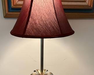 Mid-Century Modern Red Glass Pineapple Lamp
