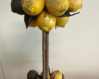 Artificial Topiary and Lemon Tree Pair