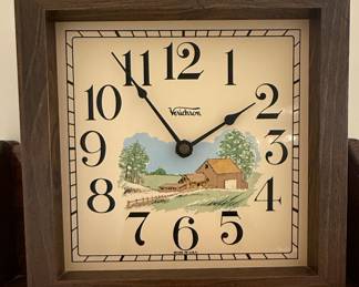 Verichron Farmhouse Scene Wall Clock