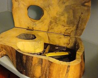 Live Edge Wood Burl Box