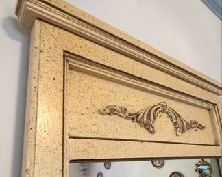 French Provincial Style Console Table and Mirror Set