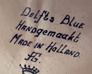 Delfts Blue Handgemaakt Floral Vase