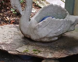 Concrete Swan Planter