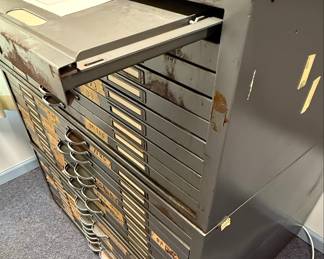 Hamilton Style Flat File Blueprint Cabinet