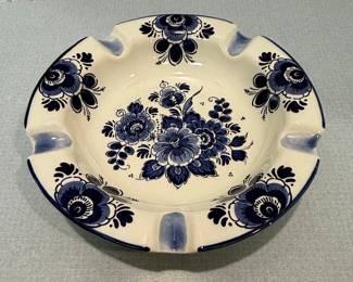 Delfts Handwerk Holland Floral Ashtray Style