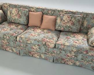 Floral Skirted Sofa