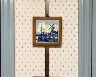 Delft Style Tile Clock and Decor Set