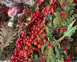 Assorted Christmas Floral & Berry Stems Lot