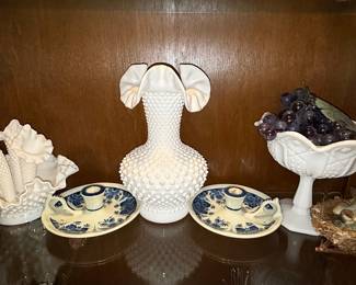 Fenton Milk Glass Hobnail Collection