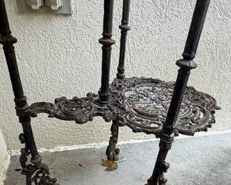 Victorian Style Cast Iron Plant Stand Set