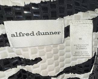 Alfred Dunner Zebra Print Zip-Up Jacket