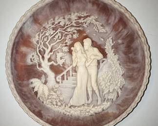 Incolay Stone Romantic Poets Collector Plates