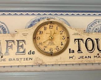 Timeworks Cafe de la Tour Wall Clock