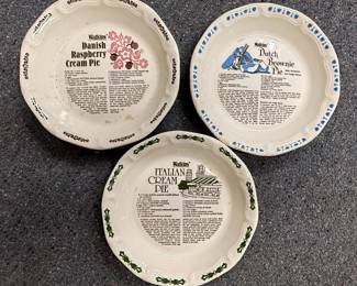 Set of 3 Watkins 1983 Recipe Pie Plates