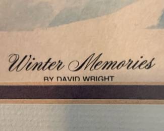 David Wright Winter Memories Limited Edition Print 167/500