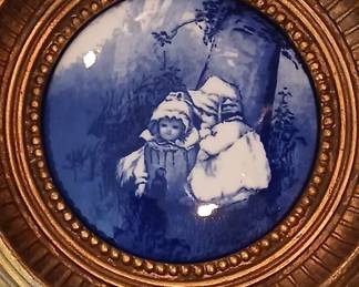 Delft Handpainted Lidded Jar and Framed Tile