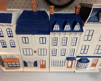 Hearth & Home Design Ceramic Townhouse Canister Set