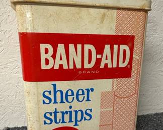 Vintage Band-Aid Sheer Strips Plastic Display Bin