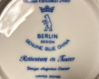 1971 Berlin Design Rothenburg on Tauber Christmas Plate