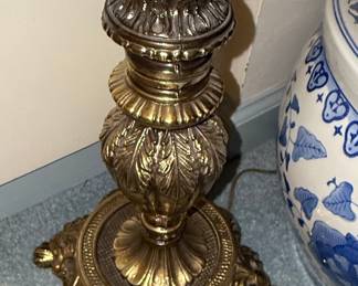 Victorian Style Gone-With-The-Wind Ruby Glass Lamp