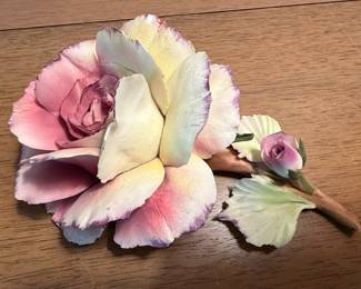 Capodimonte La Bottega dell'Arte Porcelain Rose