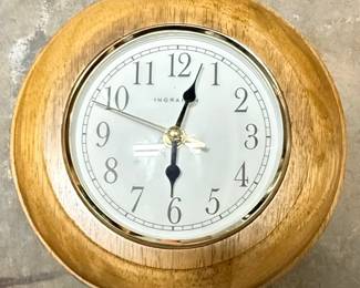 Ingraham Round Wood Wall Clock