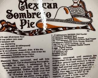 Set of 4 Watkins Recipe Pie Plates - 1983