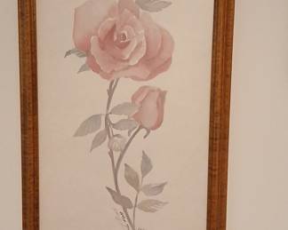 Leila Shirley Platt Floral Print Pair - Elegant Beauty & Tea Rose