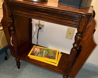 Victorian Style Mahogany Magazine Rack Side Table
