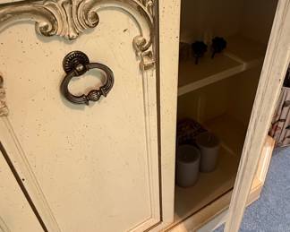 French Provincial Style Console Table and Mirror Set