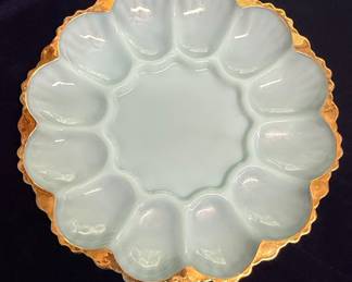 Anchor Hocking Opaline Glass Oyster Plate