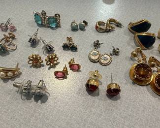 Assorted Vintage Costume Earrings Collection
