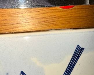 Elesva Delft Style Windmill Cheese Board with Knife