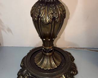 Victorian Style Amethyst Cased Glass Table Lamp