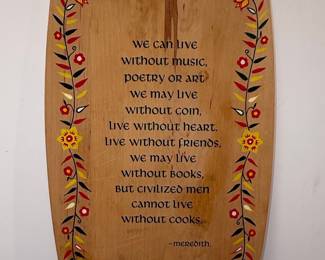 Hand-Painted Folk Art Quote Wooden Plaque