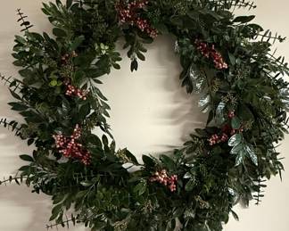 Artificial Eucalyptus and Berry Wreath