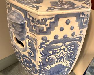 Chinese Blue & White Porcelain Garden Stool