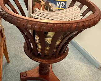 Regency Style Mahogany Pedestal Plant Stand